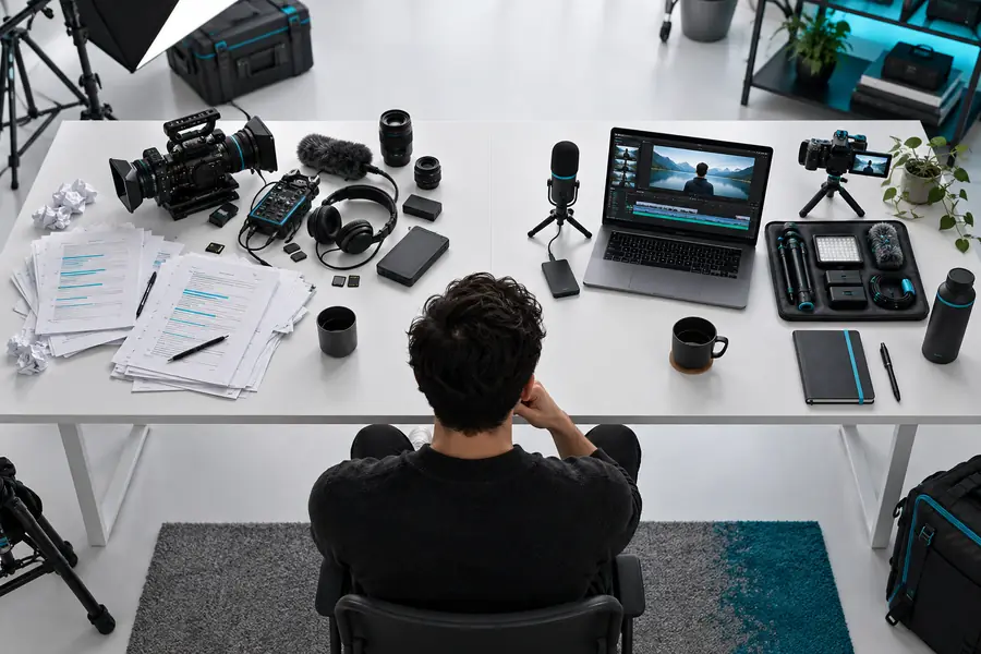 A video editing comparison workspace before a workflow decision